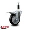 Service Caster 4'' Black Poly Swivel 7/8'' Expanding Stem Caster Total Lock Brake SCC-EXTTL20S414-PPUB-BLK-78 - alternate 4